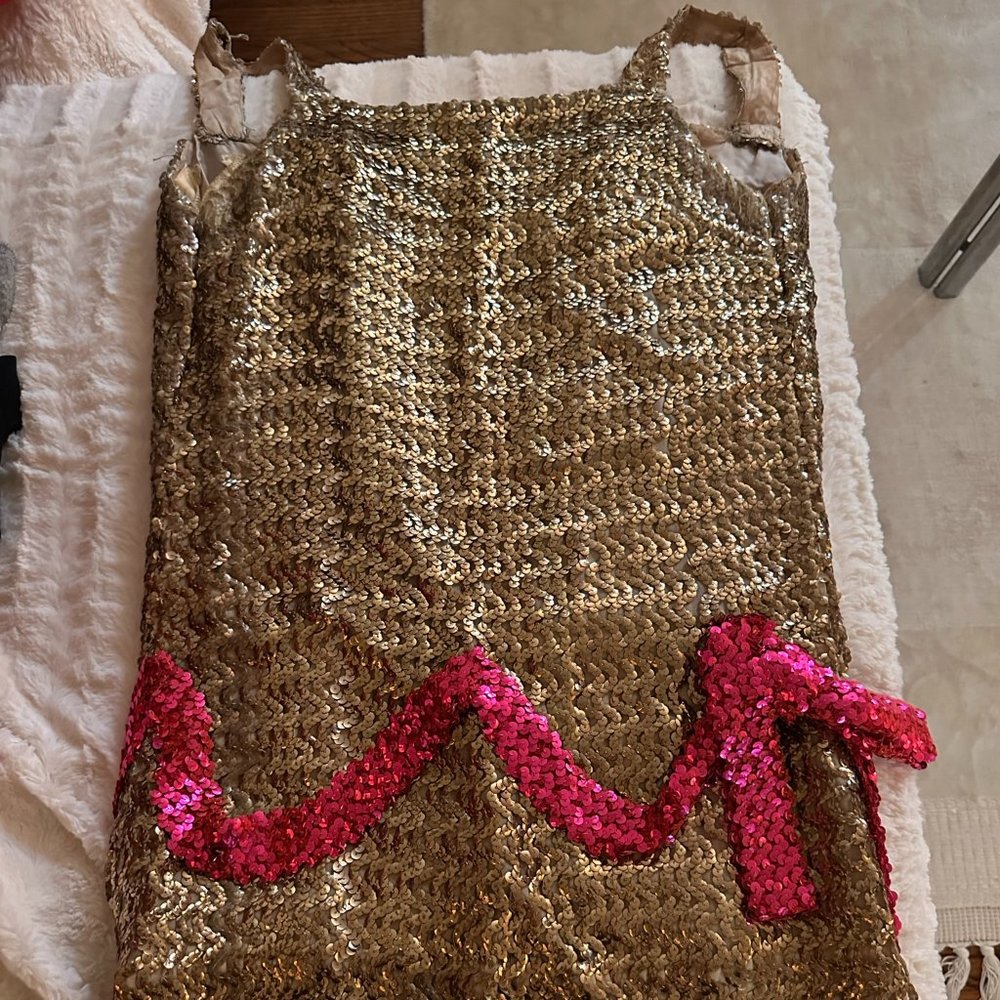 Sleevless Mini Disco Costume Dress